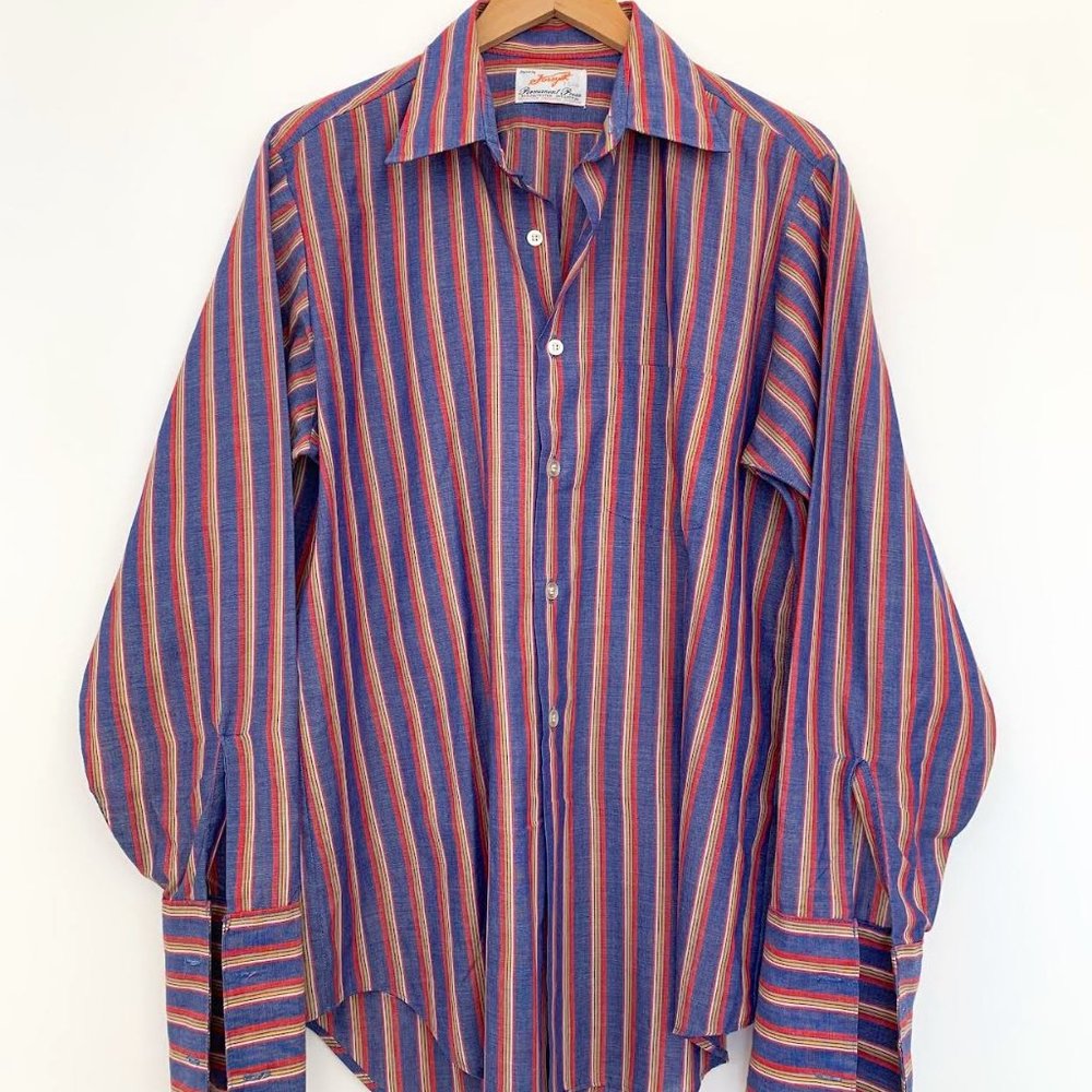Vintage Jossyth - Size L - Blue / Red button up dress shirt